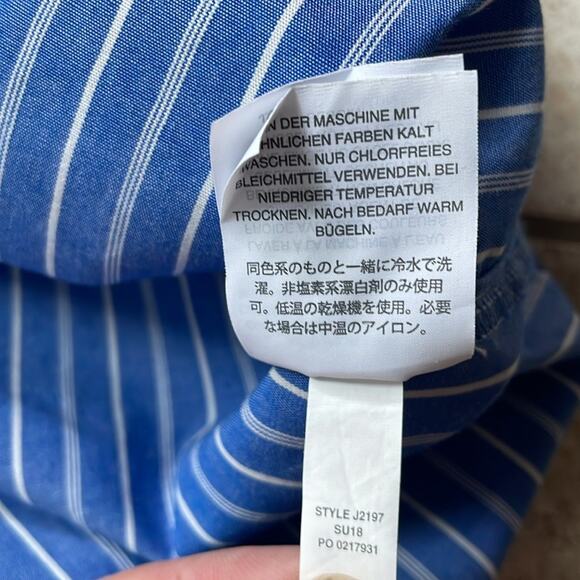 MADEWELL Courier Stripe Button Back Shirt In Midnight Sea - Picture 13 of 13